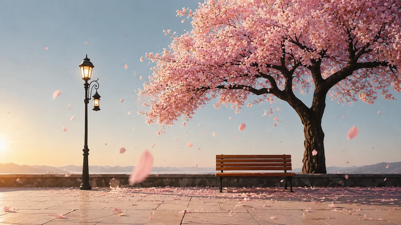 Cinematic Japanese-inspired Spring Landscape