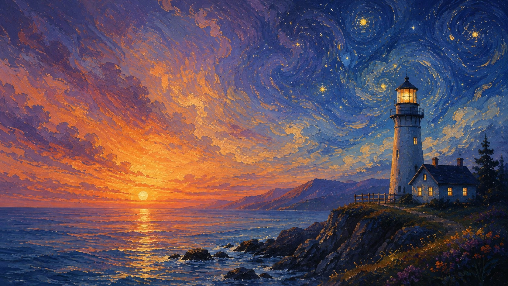 Cinematic Impressionist Seascape